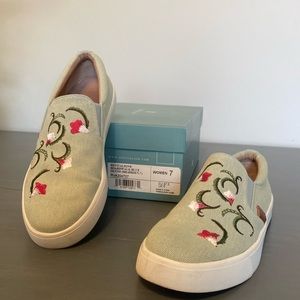 Revitalign Slip on Embroidered Sneakers